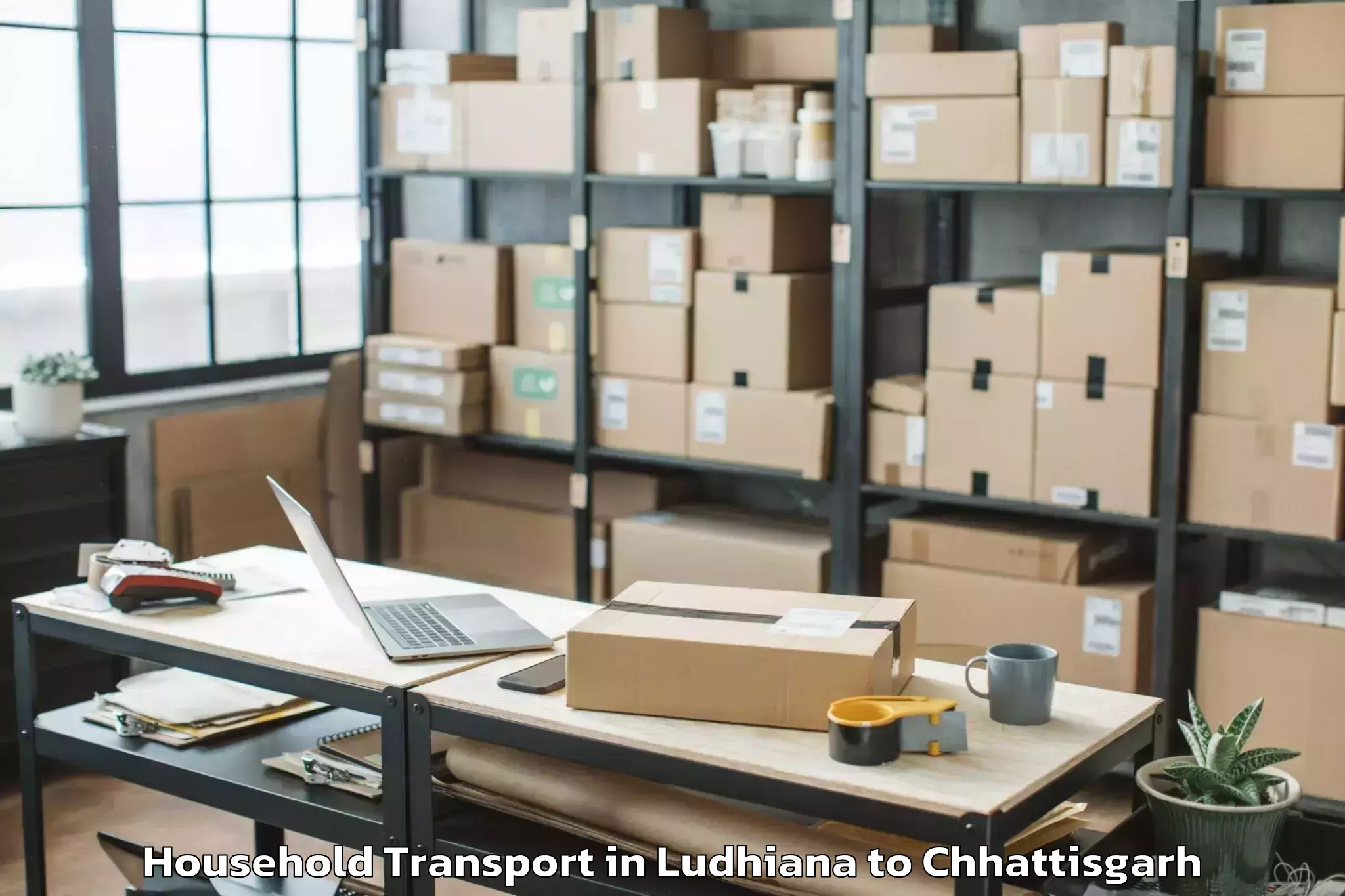 Easy Ludhiana to Khairagarh Household Transport Booking